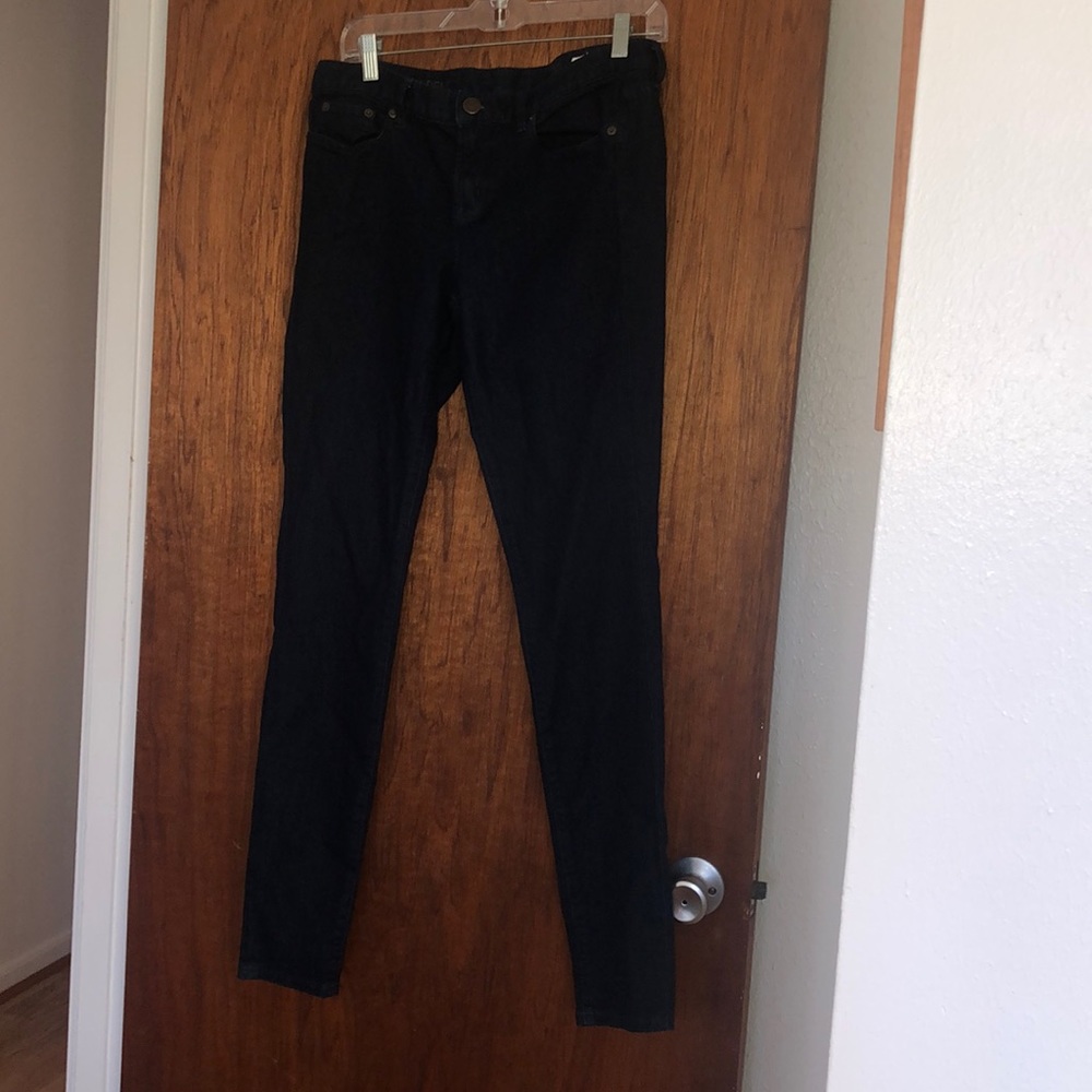 JCrew dark blue leggy denim, skinny fit